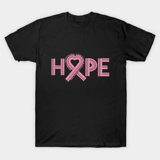 Hope Cancer Pink Ribbon T-Shirt